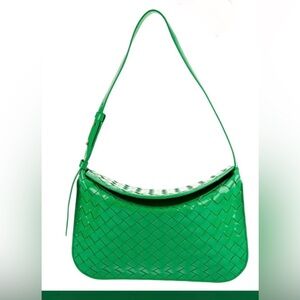 Bottega Veneta Green Intrecciato Shoulder Bag